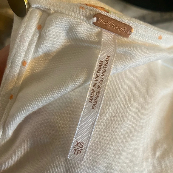 Free People - Celia Mini Dress in Ivory Combo XS Rose Floral Long Sleeve Dress - Picture 9 of 9